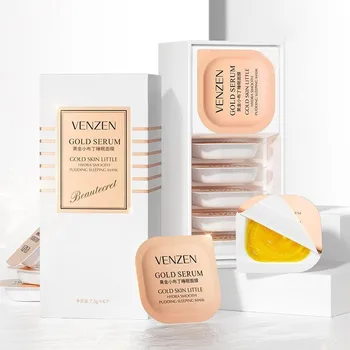 

6pcs/box Little Pudding Sleeping Mask Nourshing Collagen Hydrating Moisturizing Oil Control Whitening Face Mask