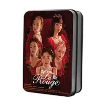 Kpop красный бархат La Rogue Polaroid Lomo фото карта Joy Wendy HD фотокарты коллективные карты с железной коробкой 40 шт