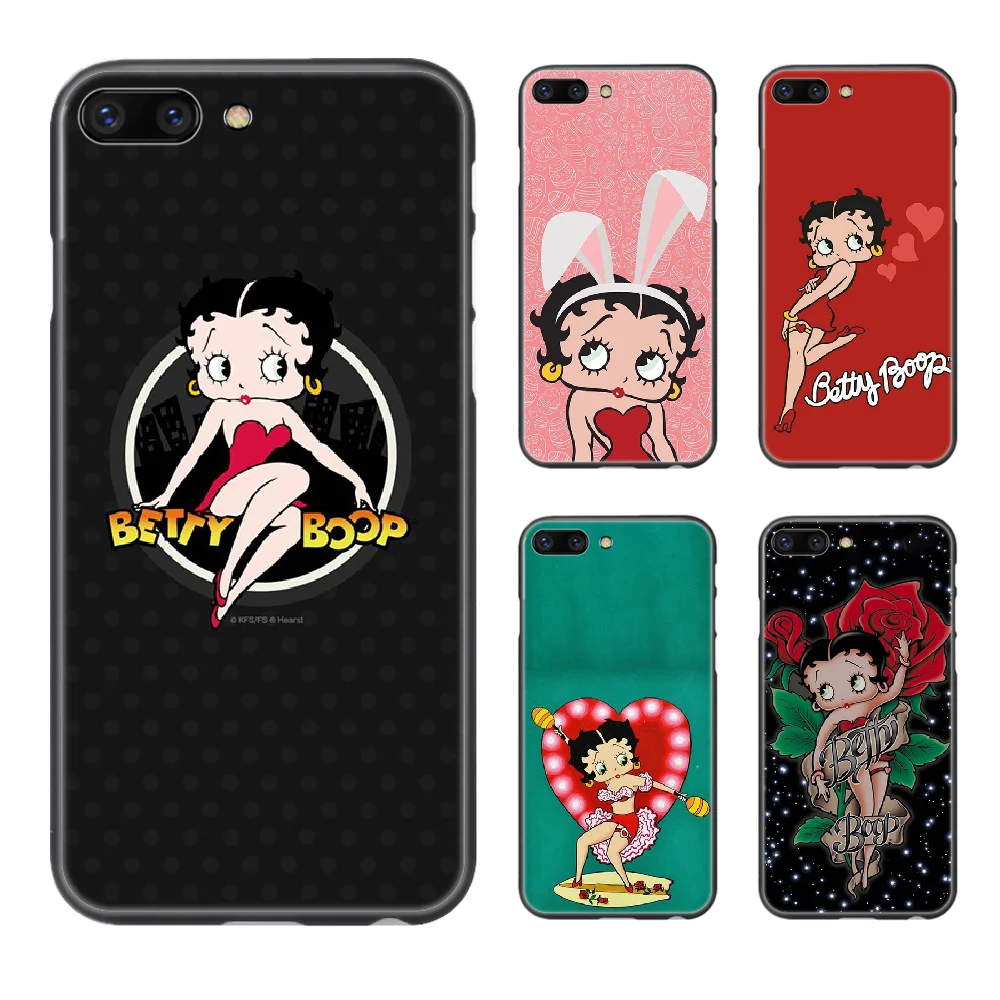 Чехол для телефона betty boop корпус корпуса iphone 5 5s se 2 6 6s 7 8 plus X XS XR 11 PRO MAX черный