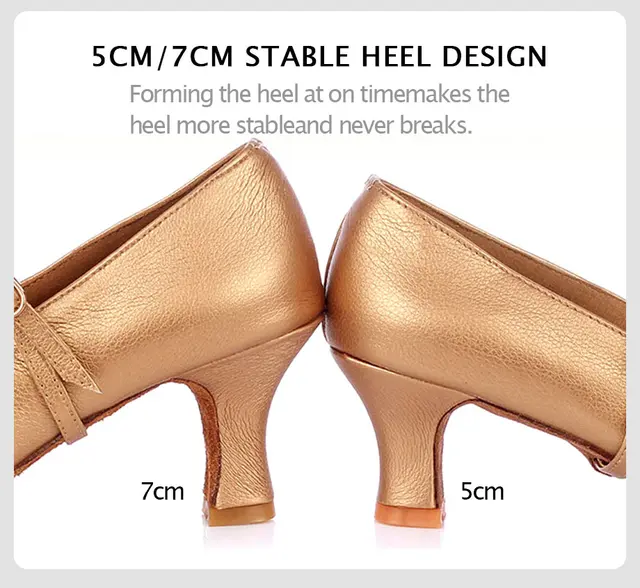 Scarpe Da Ballo Latina Per Donna - Tacco 5cm O 7cm, In Pelle Scamosciata Sintetica - Foto 5