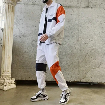 

Spring and Autumn Sports Jacket Set Men Casual Waterproof Tracksuit Man 3xl Hip Hop Jogger Jacket Winter Suit for Men HH50TZ