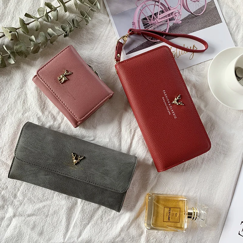 New 2019 Women's Fashion Style Wallets Large Capacity Purse Coin Pocket Female Card Holder Leather Clutch Folding Women Wallet New 2019 Women's Fashion Style Wallets Large Capacity Purse Coin Pocket Female Card Holder Leather Clutch Folding Women Wallet