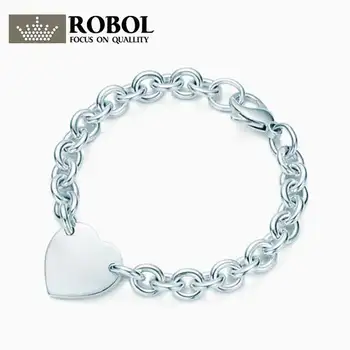 

SL TFB TTFF Original Sterling Silver 925 High Quality Charm Bracelet Engraved Inscription FOR Woman Original Model Production