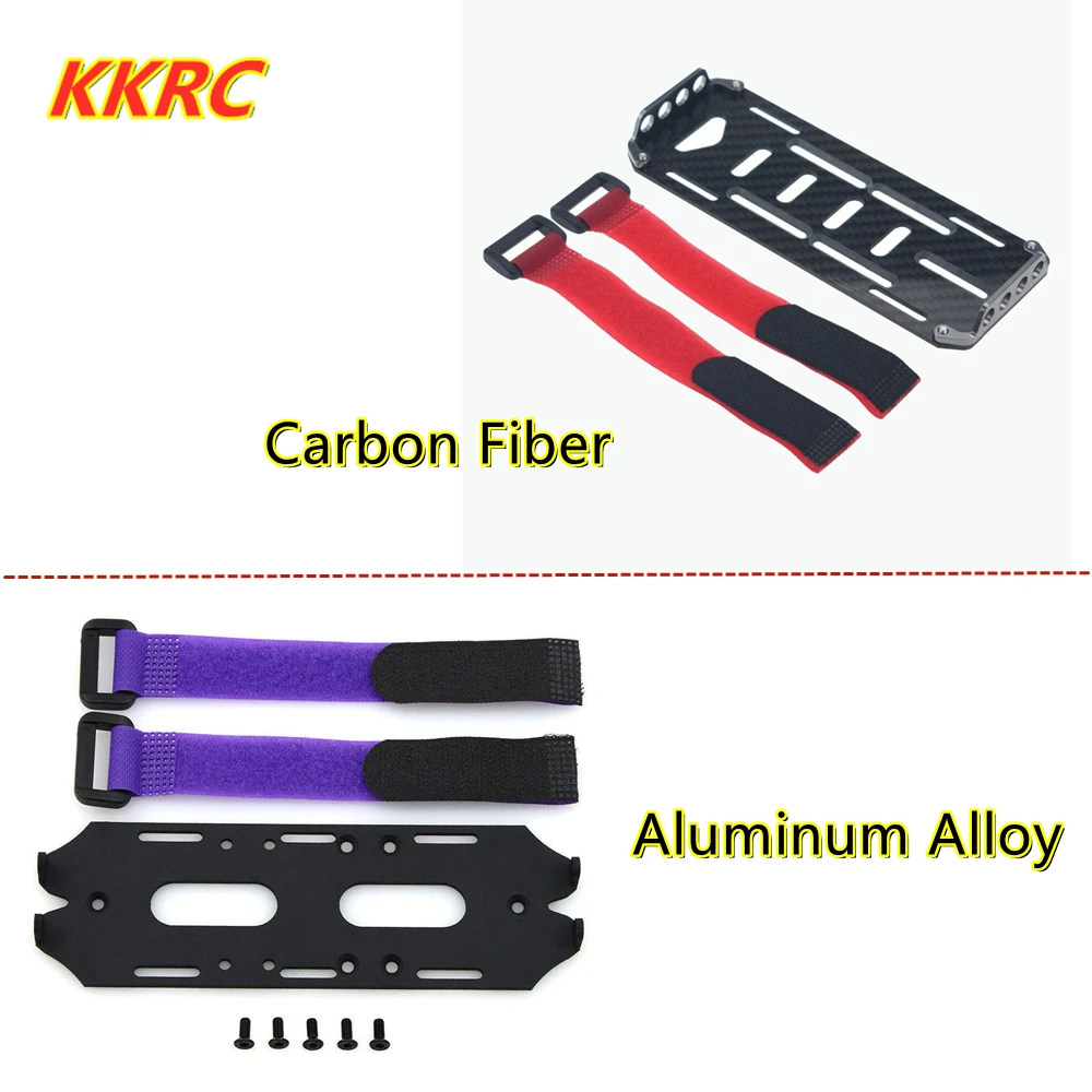 SCX10 Aluminum Alloy Carbon Fiber Battery Mounting Plate for RC Car 1:10 Scale Crawler Axial CC01 F350 D90 RC4WD | Игрушки и хобби