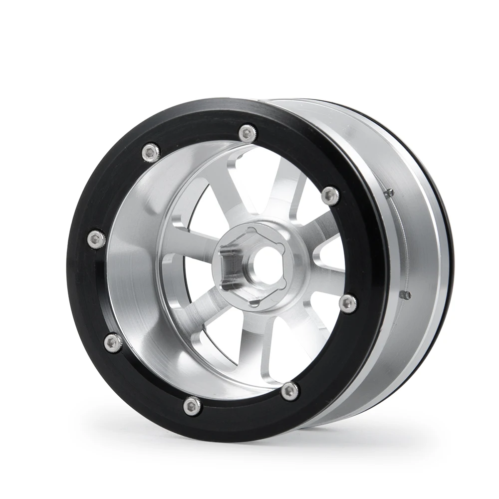 4PCS 2.2" Alloy Beadlock Wheels Rims for 1/10 RC Crawler Wraith TRX4 D90 TRX4