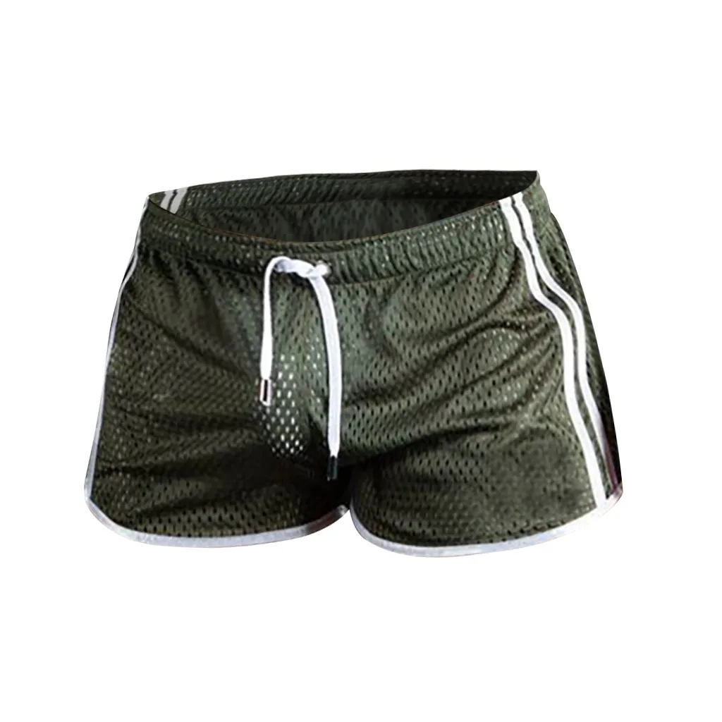 Mens Sport Running Shorts Quick Dry Grid Workout Short Pants 2025 Summer Cool Breathable Mesh Men Beach Swim Shorts Sweatpants 3