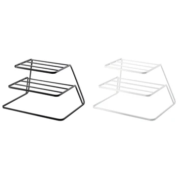 

2 Tier Dish Rack Stainless Steel Kitchen Dish Drainer Cup And Dish Organizer