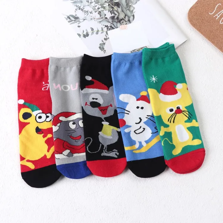 New Women Cotton Boat Socks Cute Mouse Ankle Socks Short Sox Casual Animal Ear Girl Sock Spring Korean