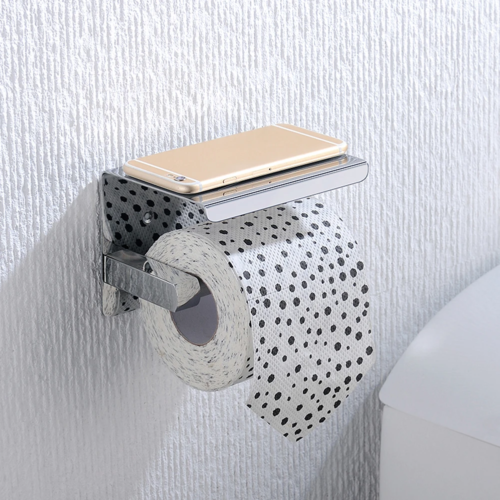 Wall Mounted Tissue Holder Paper Towel Holder Bathroom Toilet Roll Holder Stainless Steel Bathroom Tissue Rack Bathroom Product Paper Holders Aliexpress