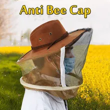 Профессиональная шляпа пчеловода ковбойская шляпа против москитов и пчел насекомое вуаль чистая шляпа полное лицо Шеи Обертывание протектор