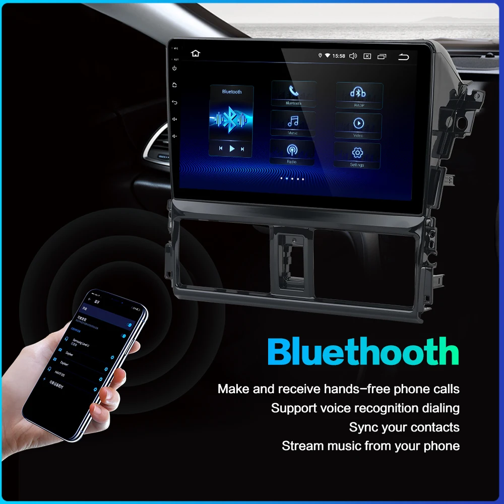 Для Toyota Yaris 2013 PX6 RK3399 MAX6 gps Bluetooth автомобиля 10," ips 1 din Android 9,0 мультимедийное автомобильное радио