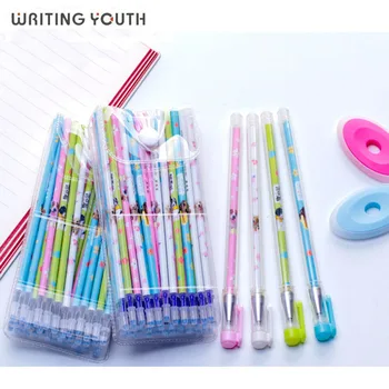 

0.5mm Cartoon Erasable Pen Gel Pen Refill Rods Blue Black Ink Washable Handle for School Stationery Office Writing