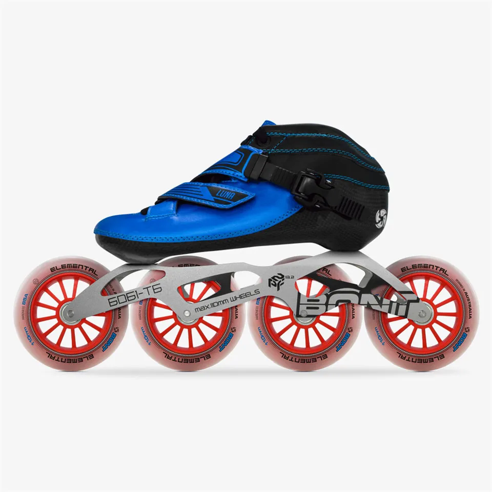 2019 Original Bont Luna Speed Inline Skates Heatmoldable CarbonFiber