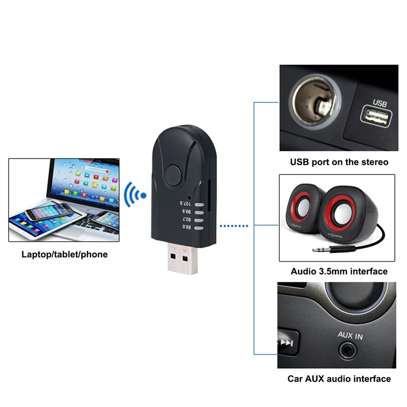USB fm-передатчик с питанием 5,0 Bluetooth Автомобильный Aux аудио плеер TF музыкальный адаптер беспроводной приемник громкой связи в автомобиле FM модулятор