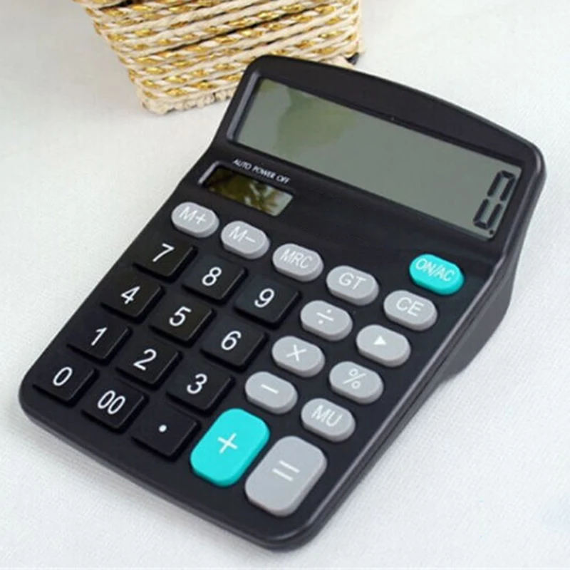 

Home Calculator Large Powered Office Solar/Battery 12-Digit Calculator Buttons Desktop Useful New Durable