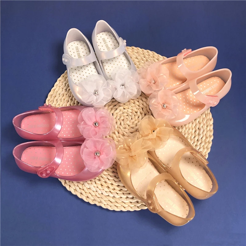 Mini Melissa Ultragirl/4 цвета Прозрачная обувь с цветочным узором для девочек Сандалии 2020