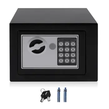 

Household 17E Small Safe Mini Wall Safe Deposit Box Bedside Table Password With Lock Insurance Box Gift