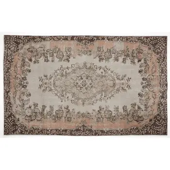 

Handmade Beige Vintage English English Area Rug 170x276 Cm-5'7''X9'1''
