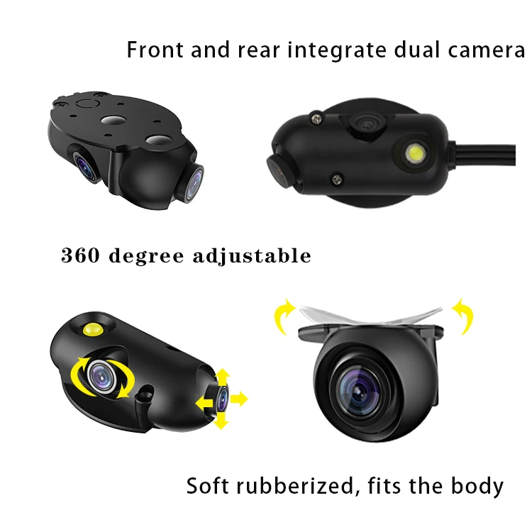 F4 Quad view HD жидкокристаллический дисплей экран 360 градусов Регулируемая камера для автомобиля