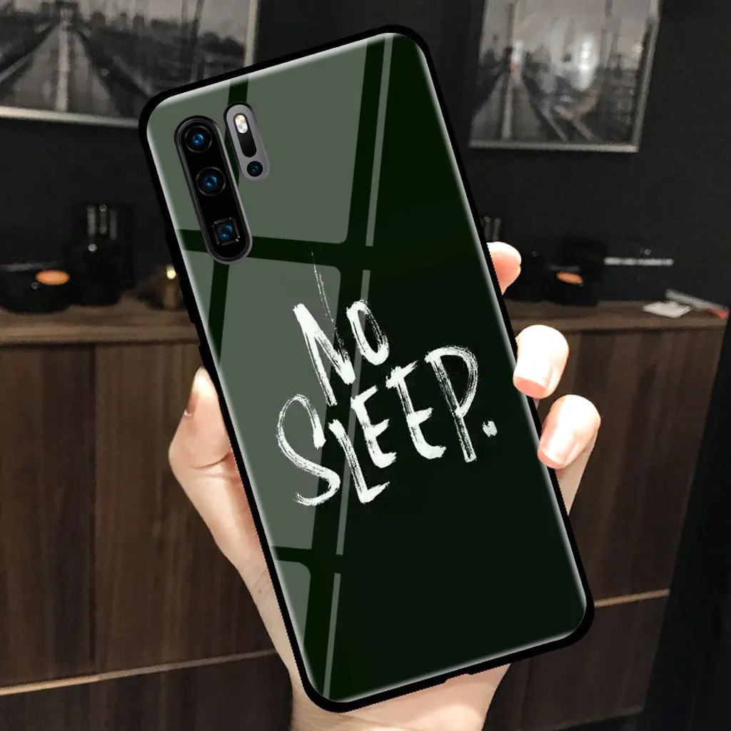 Мультяшная иллюстрация, стеклянный чехол для huawei p20 p30 mate20 pro lite p20pro mate20pro, ударопрочный жесткий чехол с рисунком - Цвет: P0300F