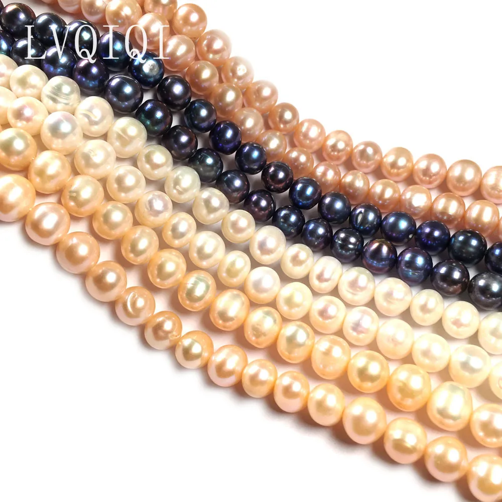 Real Natural Freshwater Pearl Beads Round Spacer Punch Exquisite Loose Bead For Jewelry Making DIY Necklace Bracelet Accessories 2