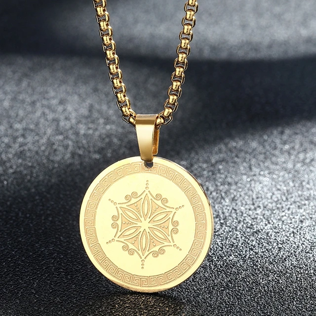 Dainty Mythology Medusa Gorgon Necklace Women Men Ancient Greek Symbol Jewelry  Stainless Steel Pagan Necklace Collar SPA096