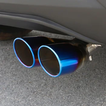 

Car Exhaust Muffler Pipe Cover For Toyota C-HR 2018 Stainless Steel Rear Tail Muffler Outlet Pipe For Toyota C-HR 2017 2018 2019