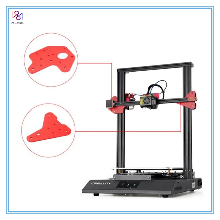 1set CR10 Ender3 Ender-3 Pro Dual Z Axis Fix Plate Mount Bracket Kit For MGN12H Linear Rails Creality 3D Printer Parts