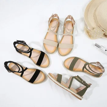 

Women Summer Sandals Sexy Bohemia Gladiator Beach Flat Sandals Female New Ladies Women Slip On Sandalias