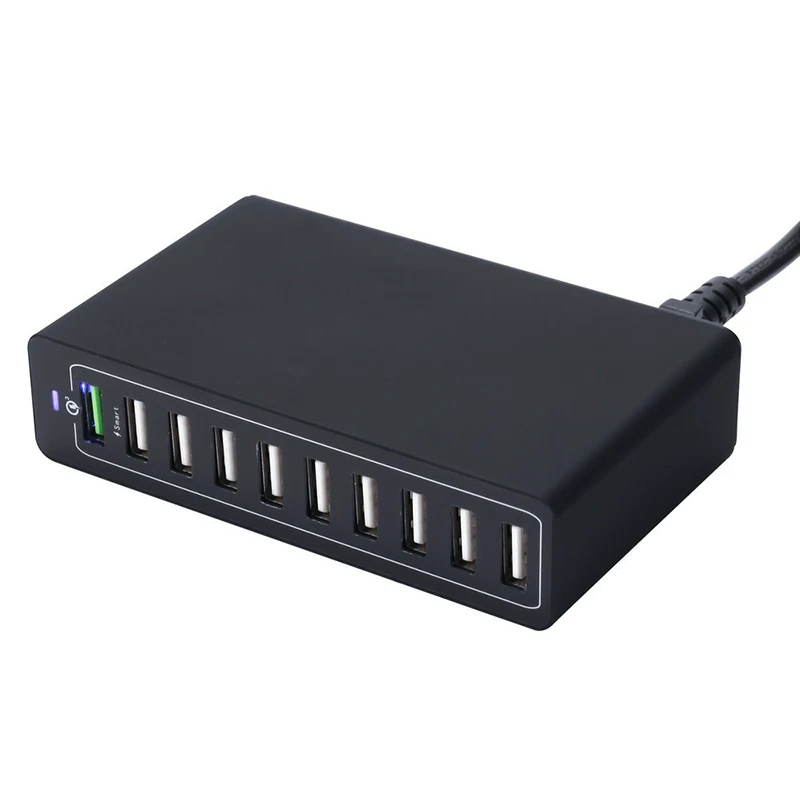 10 портов usb универсальное настенное зарядное устройство qc3.0 зарядное устройство адаптер умный мобильный телефон зарядное устройство для samsung s10 xiaomi mi9 быстрое зарядное устройство