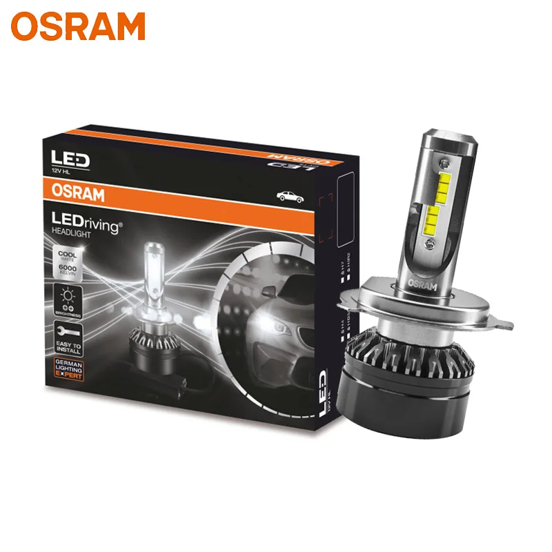 

OSRAM H4 9003 HB2 LED Headlight 12V 15210CW LEDriving HL Car Lamps 6000K Bright White LIght LED Auto High Low Beam (Twin Pack)