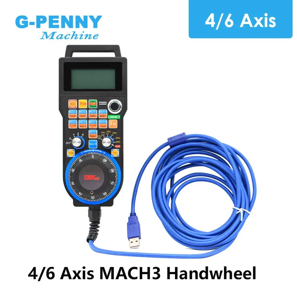 XHC 4 Axis / 6 Axis MACH3 USB CNC Handwheel MPG Manual USB wire cable 5 meters for lathe and turning center CNC Engrave machine