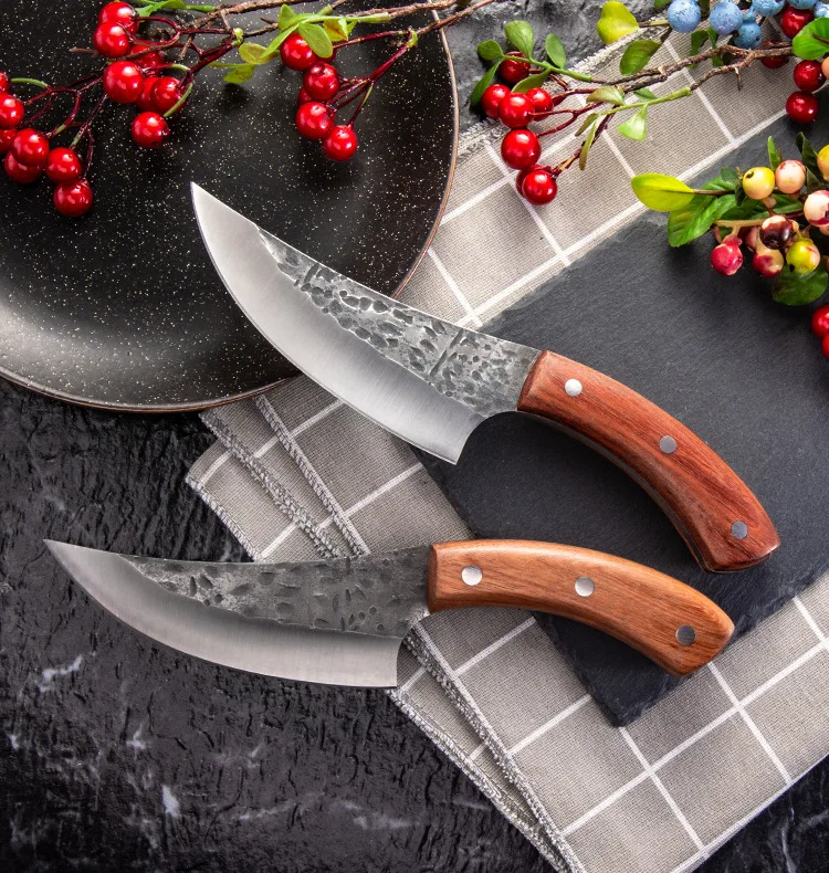 Günstige Boning Messer Handgemachte Geschmiedet Gehämmert Chef Küche Messer BBQ Werkzeuge Metzger Fleisch Cleaver Outdoor Camping Gadgets Hause Kochen