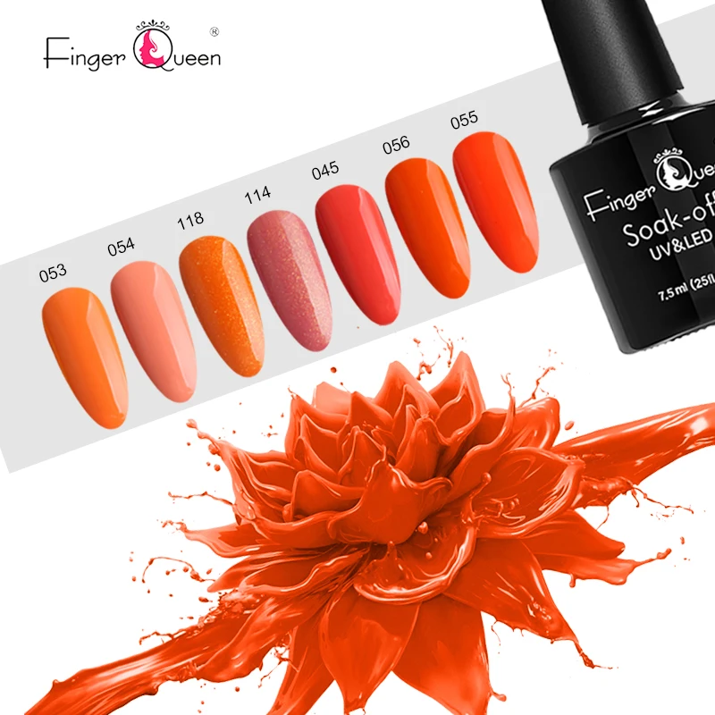 Fingerqueen 168 Solider теплый цвет серии гель УФ 7,5 мл Элегантный Модный Дизайн Лак для ногтей для женщин гель лак Блестящий BLC