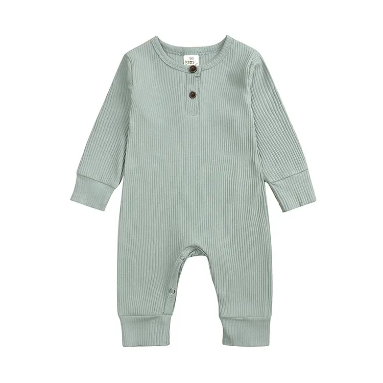 Solid Color Baby Clothes Girl Rompers Fashion Baby Boy Clothes Cotton Long Sleeve Toddler Romper Infant Clothes 0-24 Months customised baby bodysuits Baby Rompers