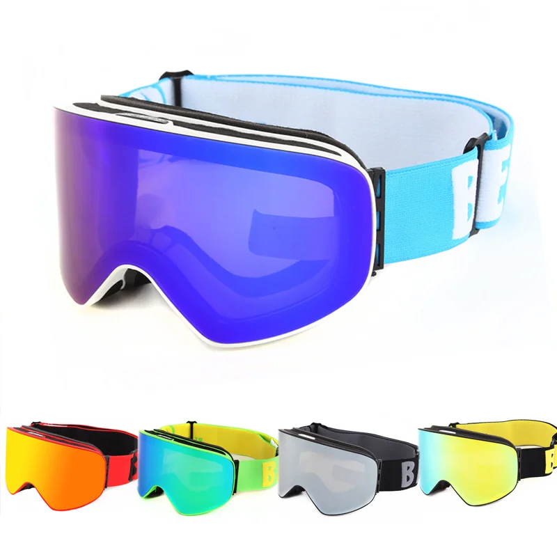 Зимние лыжные очки с двойными линзами, спортивные очки для сноуборда с анти-туманом Uv400, маска для катания на лыжах и лыжах для мужчин и женщин