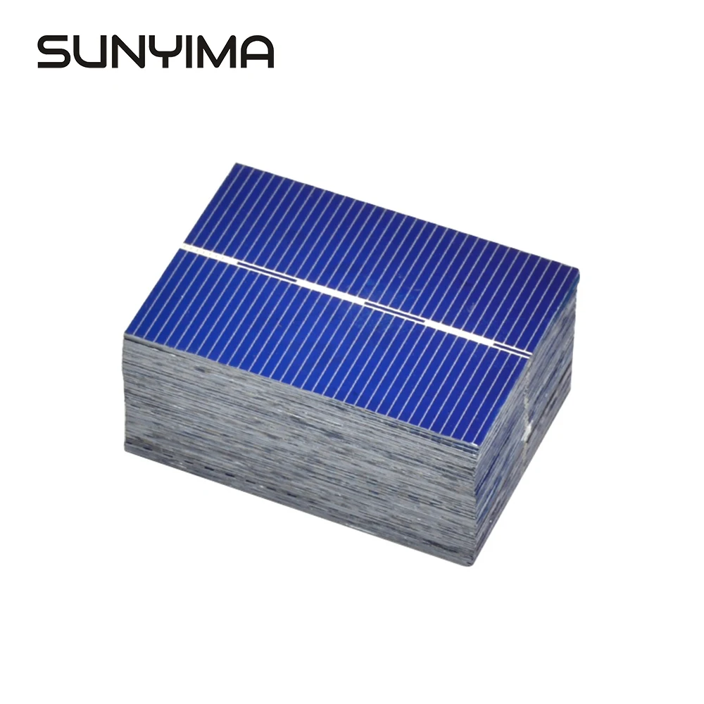 

SUNYIMA 100Pcs 0.5V 0.35W Solar Panel Color Crystal Module Sun Solar Cell 39x52MM Power Bank DIY Solar Battery Charger