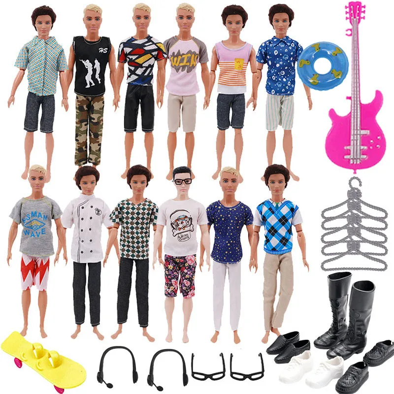 

26PCS/Set Ken Doll Clothes Shoes For Barbiees Accessories Fits 11.8 Inch Barbiees Boy Dolls&1/6 BJD Blythe Dolls,Children's toys
