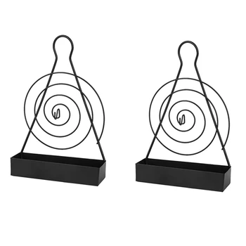 

LIXF 2PCS Simple Wrought Iron Spiral Mosquito Coil Frame Summer Home Living Room Bedroom Mosquito Coil Frame