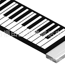 Hot Selling 88 Key Thick Foldable Hand Roll Piano with Lithium Battery Midi Soft Keyboard Portable