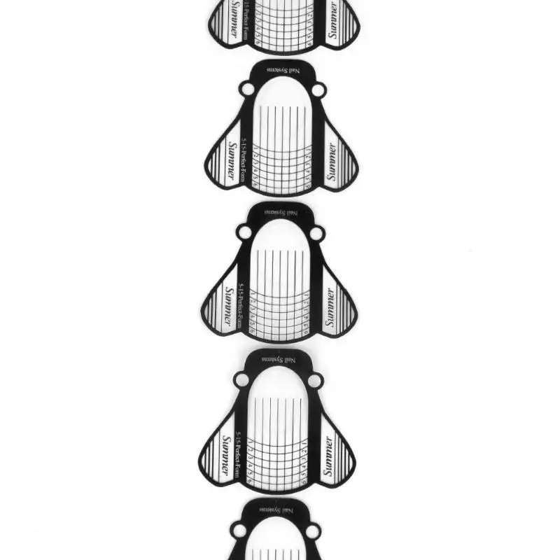 100 шт дизайн ногтей французские Советы формы расширения акриловые УФ гель-гид трафареты