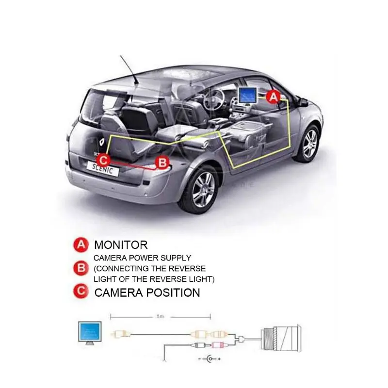 Беспроводная Автомобильная камера заднего вида 170 ° WiFi, камера заднего вида 1080P Full HD для парковки автомобиля