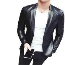 Новое поступление модный блейзер для мужчин s Классический мужской s костюм куртки пальто горячая Распродажа повседневные однотонные куртки PU Мужской Блейзер куртки для мужчин