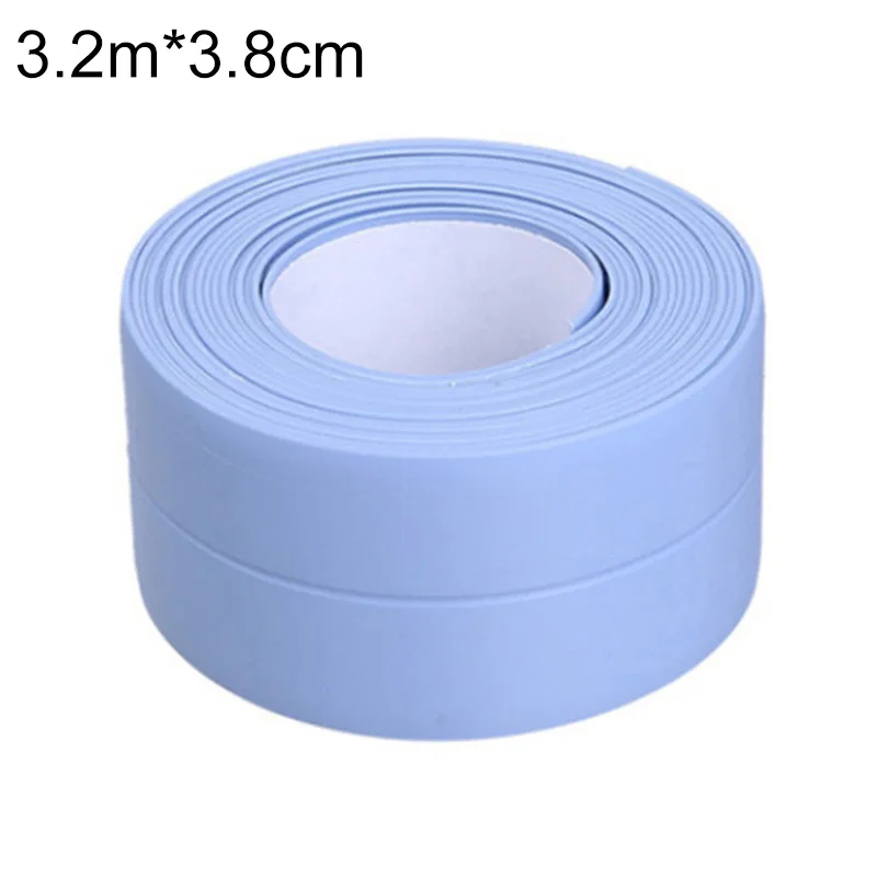 blue 3.2mx3.8cm Резиновые водонепроницаемые уплотнительные полосы герметик клейкие ленты плесени устойчивые самоклеющиеся Туалет зазор угловая линия наклейка для кухни ванной комнаты - Цвет: blue 3.2mx3.8cm