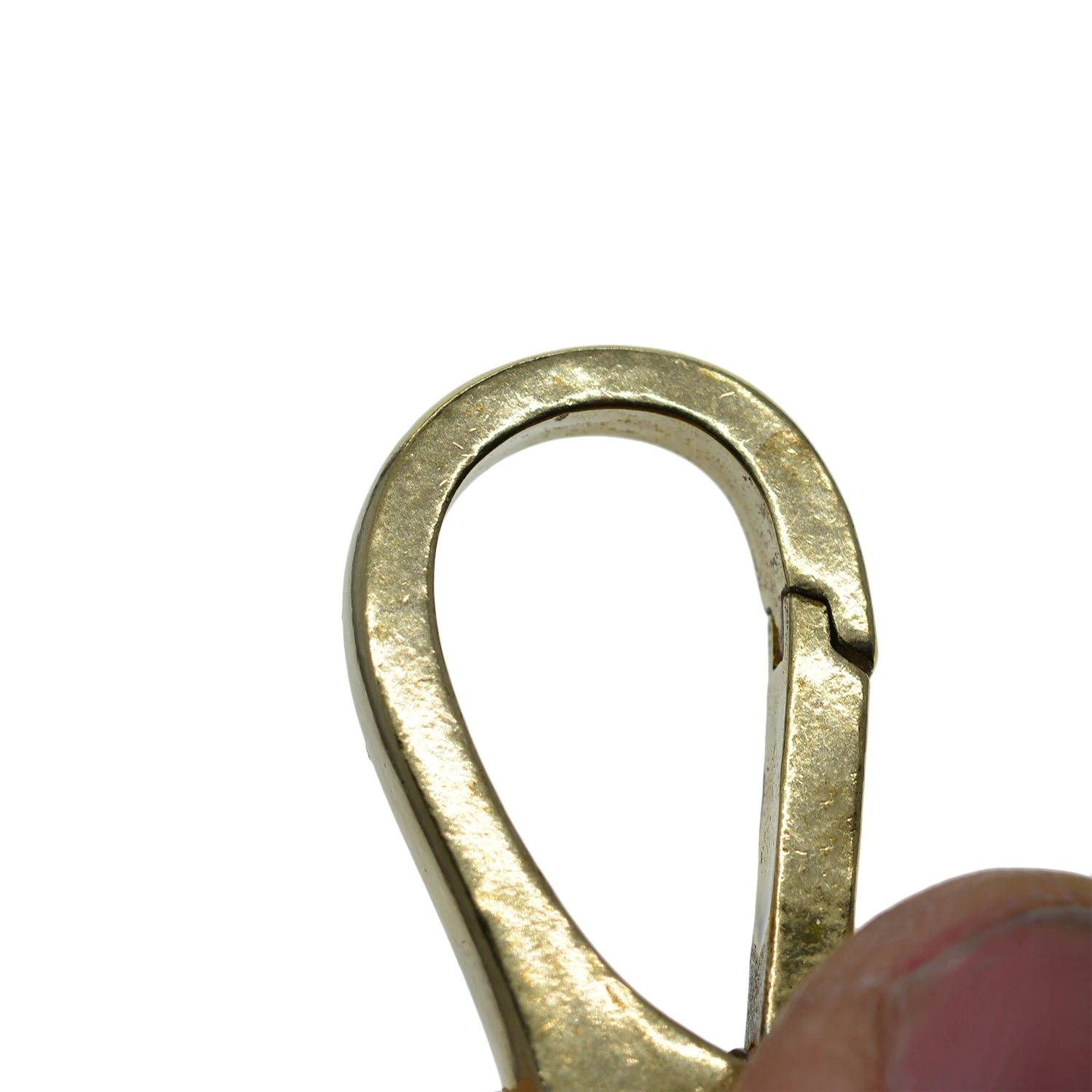 Set di 10 ganci a U in ottone massiccio per portachiavi, clip per cintura, portafoglio medio (70 x 3,0 x 20
