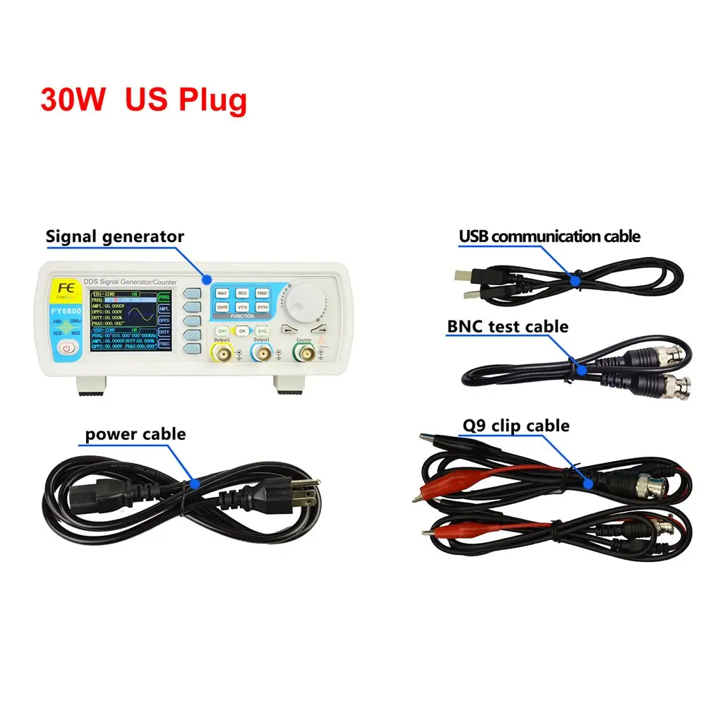 

FellTech FY6600-30M 30MHZ Digital Control Dual-channel DDS Function Signal Generator Frequency Meter Arbitrary US