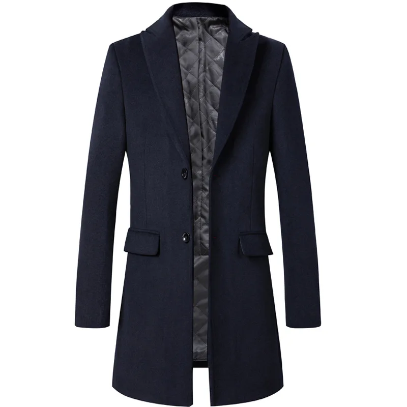 iSurvivor Men Winter Autumn Wool Coats Jackets Parkas Male Casual Fashion Slim Fit Large Size Nylon Cotton Coats Jackets