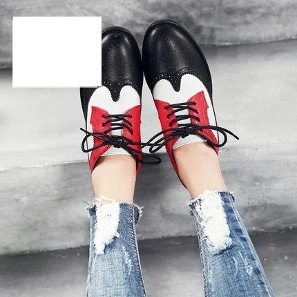 

2019 spring and autumn women's shoes retro brogue single shoes small shoes flat casual shoes women's shoes