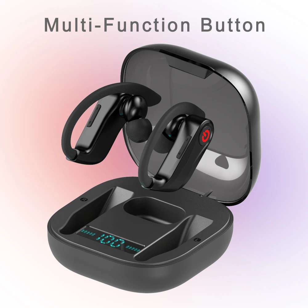 Беспроводные наушники Mubebe с Ушными крючками bluetooth захватывающим звуком анти