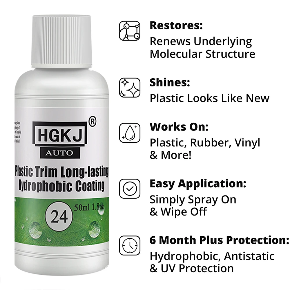 HGKJ 35 Plastic Parts Refurbish Restoration Trim Ceramic Coating Agent  Revitalizer Renovator Refreshing Restorer Cream Car Wash - AliExpress